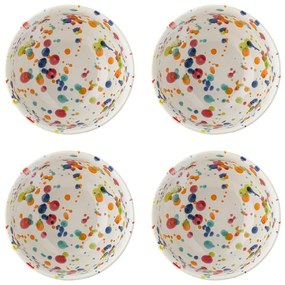 Krémszínű kőedény tálka szett 4 db-os 300 ml Freckles – Bloomingville