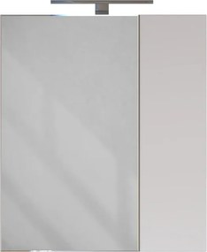 Piramida AKVA Tükrös fürdőszobai szekrény - 2 ajtós kivitel - LED világítással - 60 x 69 x 13 cm