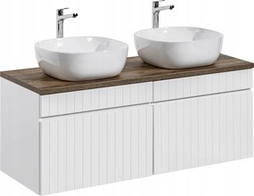 Bútorszett 160cm-es asztallappal és 2 db Smile pultra szerelhető mosdóval