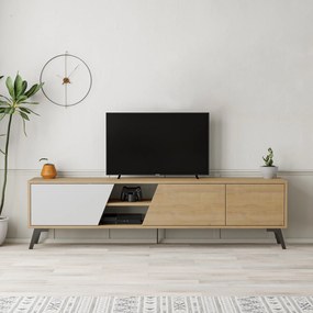 TV asztal/szekrény Fred (tölgy + fehér). 1073476