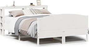 vidaXL fehér tömör fenyőfa ágy matrac nélkül 120 x 190 cm