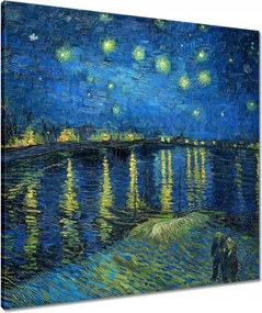 Vászonkép 70x70 Csillagos éj a Rodan felett