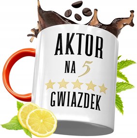 Narancssárga Bögre Színésznek Ajándék fényképes nyomtatással