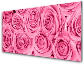 Üvegkép Rózsa virágok Plant 100x50 cm