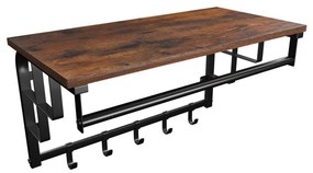 Fali fogas polccal NATE barna/fekete