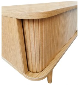 Natúr színű TV-állvány tölgyfa dekorral 138x50 cm Rove – Woodman