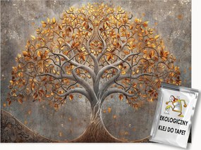 Fotótapéta Az Élet Fája Virágok Absztrakt Hálószoba Nappali Tapéta 350x250