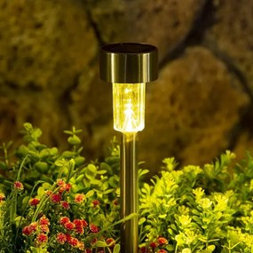 Napelemes inox kerti LED lampa, 36 cm