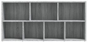 szürke sonoma színű könyvszekrény 50 x 25 x 106 cm