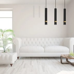 Kábelre szerelt csillár JOKER 3xGU10/25W/230V fekete/arany