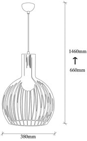 Fekete függőlámpa fém búrával ø 38 cm Fellini – Opviq lights