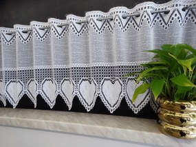 Mg Irigység Szív jacquard fehér 36239 290x45cm K