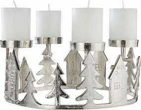 adventi gyertyatartó Ø 35 cm, ezüst