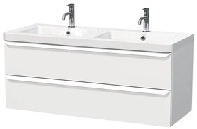 Naturel Pavia Fürdőszobaszekrény mosdóval 120x53x49 cm fehér matt, fehér fogantyú PAVIA3120ZBI
