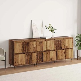 Oldalszekrények 3 pcs Régi fa 180 x 35 x 70 cm Faanyag