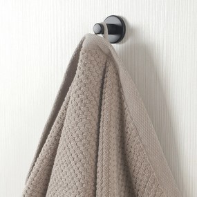 Goldea pamut frotír törölköző / fürdőlepedő micro pure - szürkésbarna 30 x 50 cm