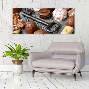 Csokoládé és a kulcs képe (120x50 cm)