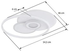 Globo RODERICK 48442-50 távirányítós mennyezetlámpa, 50W LED, 3000-6000K, 3600 lm
