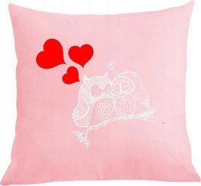 Párna párnahuzat Valentin nap Szerelmes baglyok
