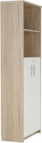 Irattartó zárható szekrénnyel, sonoma tölgy/fehér, JOHAN 2 NEW 10