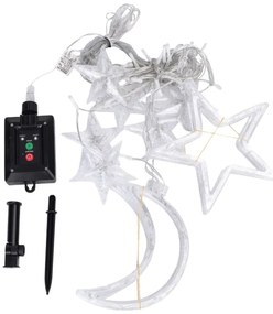 Aigostar - LED napelemes karácsonyi fényfüzér 120xLED/8 világítási mód 3x0,6m 500 mAh IP65 meleg fehér