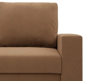 Zeus kanapéágy, szövet anyag, bonell töltet, egyenes kartámasz, barna