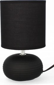 Asztali lámpa glamour kerámia dekoráció lámpabúra éjjeli lámpa fekete