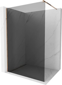Mexen Kioto zuhanyparaván 110x200 cm 8 mm, rózsaszín arany profil, szürke üveg, 800-110-101-60-40