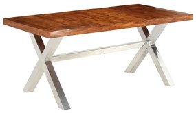 Tömör fa étkezőasztal paliszander felülettel 180 x 90 x 76 cm