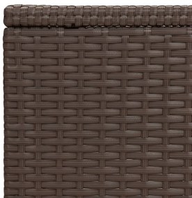 barna polyrattan C-asztal 40 x 35 x 60 cm