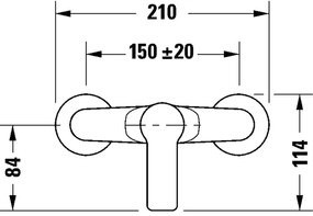 Duravit DC4230001046 - D-CODE zuhanycsaptelep matt fekete