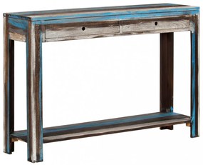 Vintage stílusú tömör fa tálalóasztal 118 x 30 x 80 cm