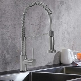 Konyhai csaptelep Rea Spring Nickel Brush INOX