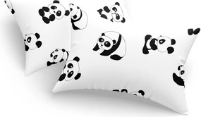 Panda párnahuzat szett, fehér