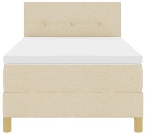 Box Spring Ágy Matraccal &amp; LED Krém 80x200 cm Szövet