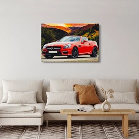 Kép - piros Mercedes (90x60 cm)