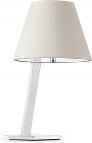 Faro Moma fehér asztali lámpa, krómozott acél, E27 IP20, modern dizájn
