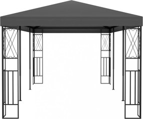 antracitszürke szövetpavilon 3 x 6 m