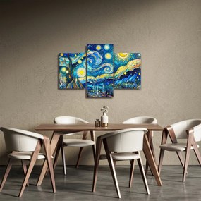 Kép – Csillagos éjszaka mozaikja (90x60 cm)