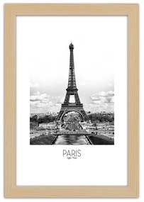 Gario Poszter Az ikonikus Eiffel-torony A keret színe: Fekete, Méret: 40 x 60 cm