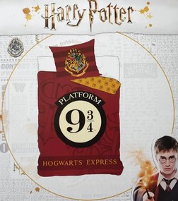 Harry Potter Ágyneműhuzat bordó 100% pamut 2 részes 140 x 200 cm