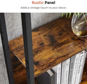 NAVARO könyvespolc barna/fekete