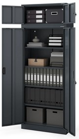 Fém szekrény JAN Compact 1750 x 800 x 400 mm, antracit