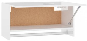 magasfényű fehér szerelt fa ruhásszekrény 70 x 32,5 x 35 cm