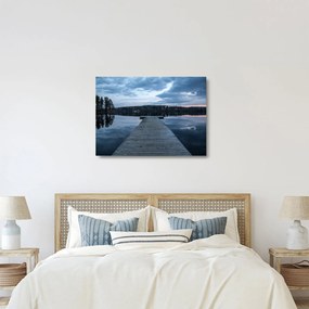 Kép - Móló a tón (üvegen) (70x50 cm)