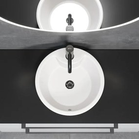 BATH DELUXE 06-045-11-11-00 - Pult fölé szerelhető mosdó DRAMMEN, átm. 40,1 cm, kerámia/fehér