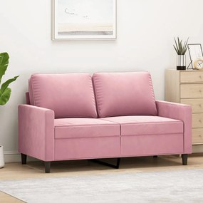 kétszemélyes rózsaszín bársony kanapé 120 cm