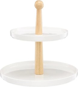 Kétszintes porcelán patera Ambition Natural