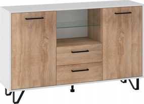 Boss 2D2S komód BOS-03 fehér sonoma tölgy 140 cm