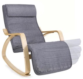 SongmicsHome SWING hintaszék, teherbírás 150kg, 67x115x91cm, szürke